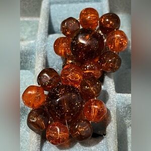 CLIP on Gold Confetti Plastic Earrings Vintage